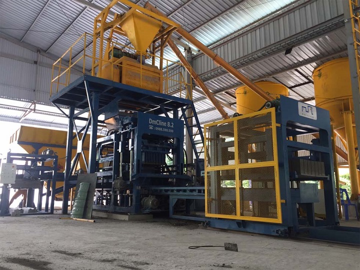 Dây chuyền sản xuất gạch không nung DmCline D8 tại Nhà máy của Công ty CP VLXD I Sơn La
