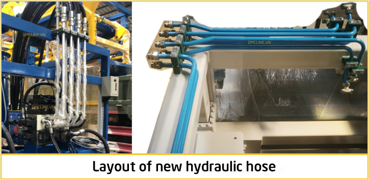 Hydraulic system of concrete block production line