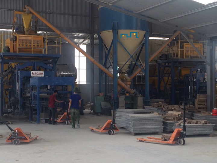 Dây chuyền sản xuất gạch không nung DmCline D10 tại Hà Thanh