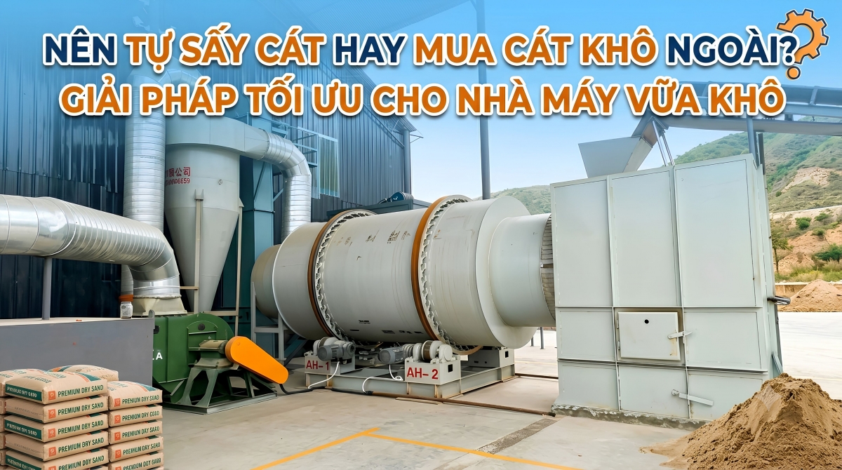 Dây chuyền sấy cát bằng củi