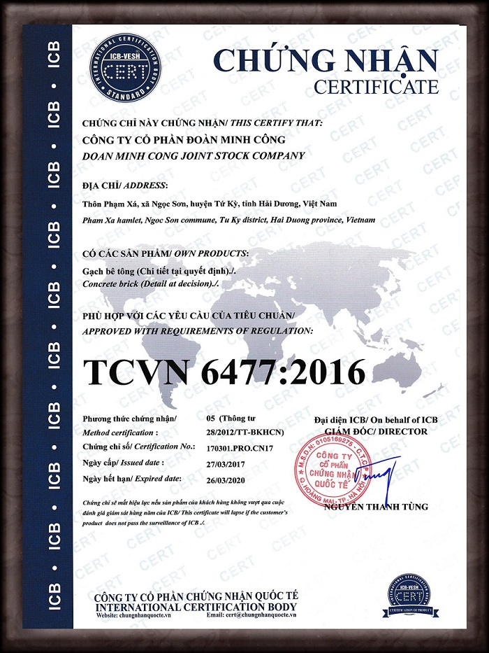 DmC đạt chứng nhận TCVN 6477:2016