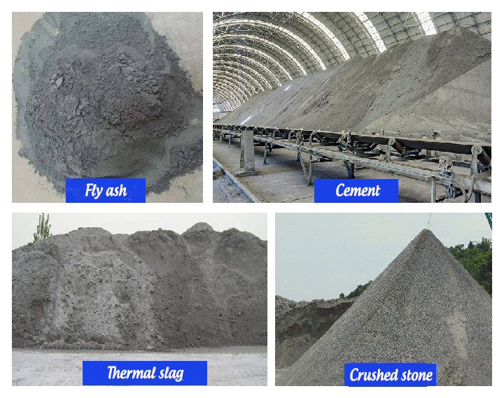 The materials of concrete block