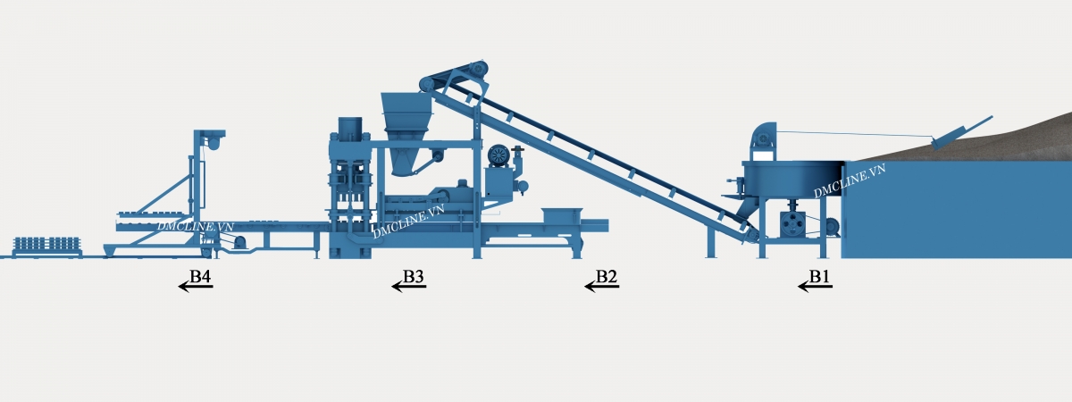Production process of automatic concrete spacer machine