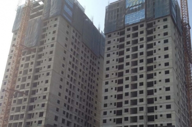 Tòa nhà chung cư cao tầng được xây bằng gạch không nung công nghệ sản xuất DmCline