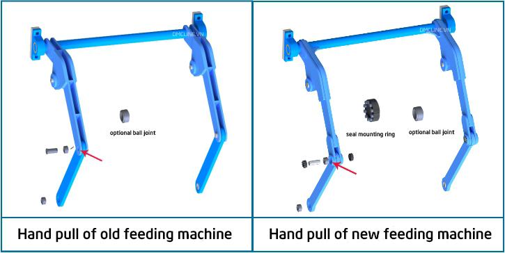 Hand pull of feeding machine for block making machine- version 2020